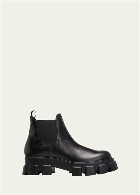 prada monolith boots men|Prada men's chelsea boots.